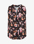 Top droit imprimé bouquet automnal - Noir - 4