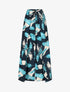 Pantalon à pans à nouer imprimé feuilles - Marine - 4