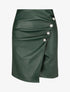 Jupe ajustée simili à boutons décoratifs - Vert sapin - 1