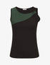 Top droit sans manches bicolore - Noir/vert - 4
