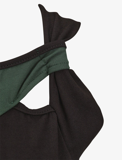 Top droit sans manches bicolore - Noir/vert - 3