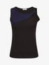 Top droit sans manches bicolore - Noir/marine - 1