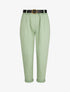 Pantalon 7/8 droit uni taille standard - Vert amande - 1