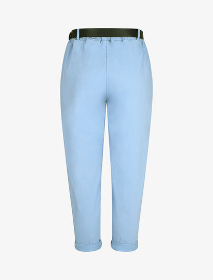 Pantalon 7/8 droit uni taille standard - Bleu ciel - 2