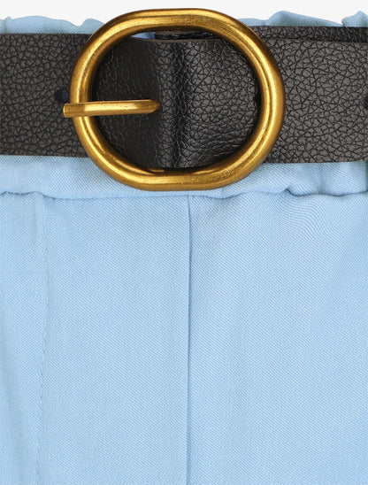 Pantalon 7/8 droit uni taille standard - Bleu ciel - 3