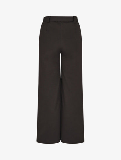 Pantalon droit taille haute uni - Noir - 2