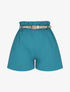 Short ample taille haute élastiquée - Bleu canard - 4