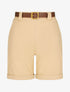 Short droit uni taille standard élastiquée - Beige - 4