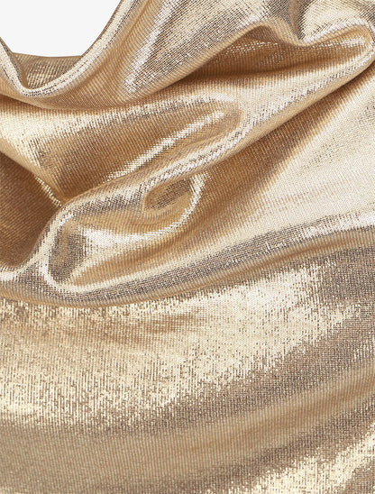 Top holographique ajusté à col bénitier - Beige - 3