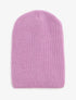 Bonnet uni en maille côtelée - Lilas - 4
