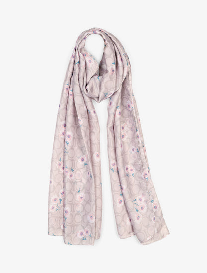 Foulard imprimé pâquerettes - Gris - 4