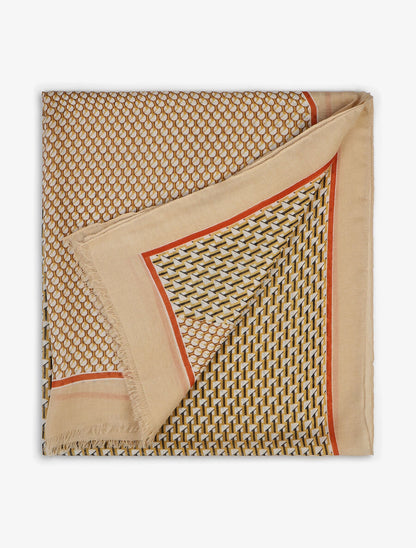 Foulard imprimé mosaïque - Beige - 2