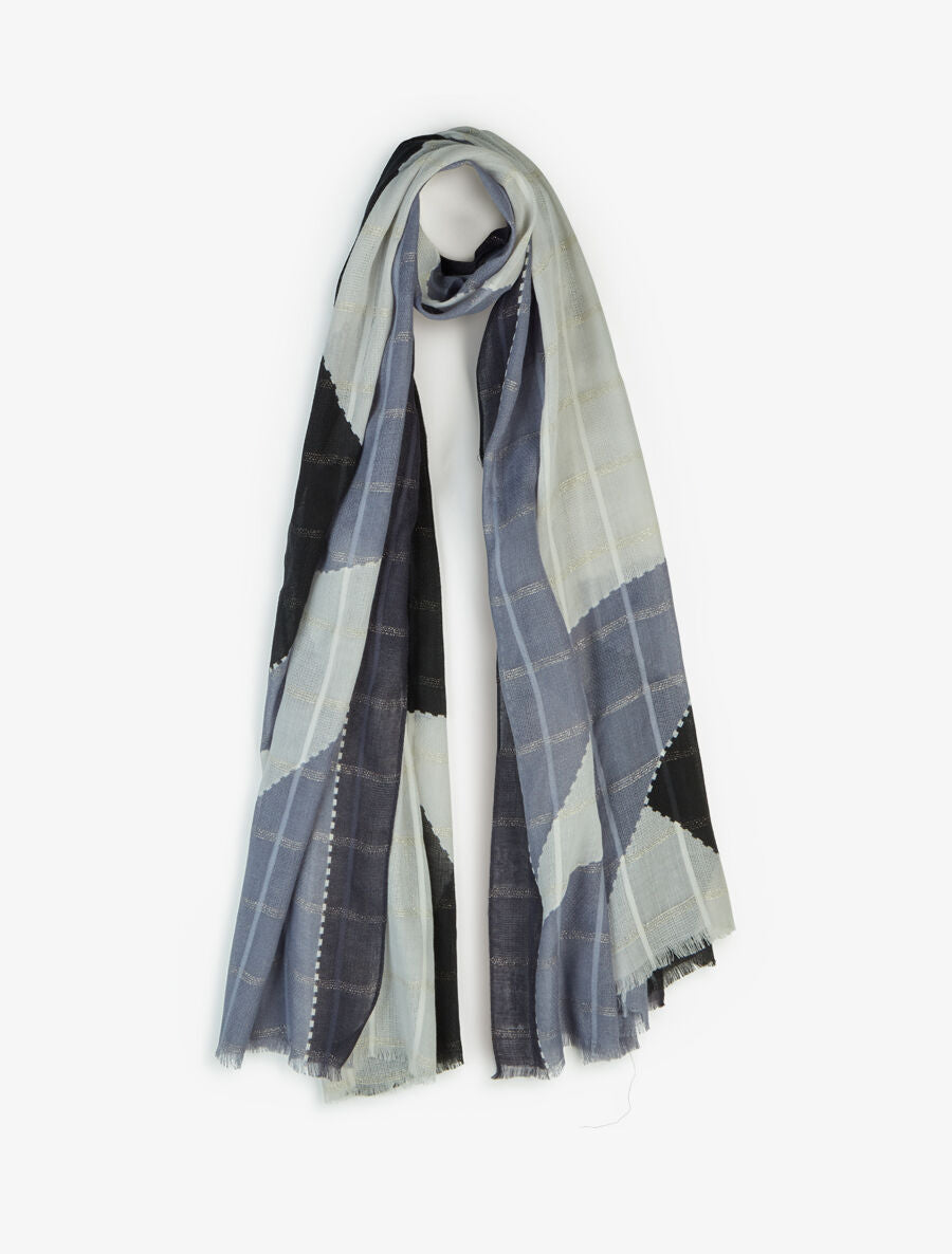 Foulard irisé imprimé graphique - Gris - 4