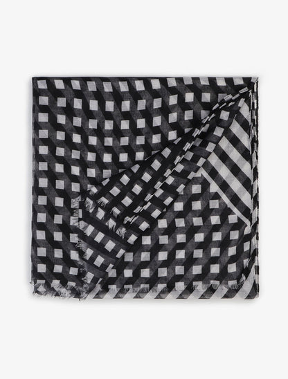 Foulard à carreaux - Noir/blanc - 2
