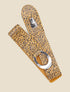 Ceinture à lames superposés effet léopard - Jaune moutarde - 1