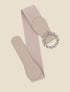 Ceinture élastiquée à boucle ronde effet entrelacé - Beige - 1