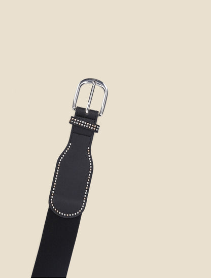 Ceinture élastiquée à clous - Noir - 2