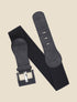 Ceinture à grosse boucle carrée - Noir - 3