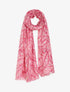 Foulard imprimé feuilles irisées - Rose - 4