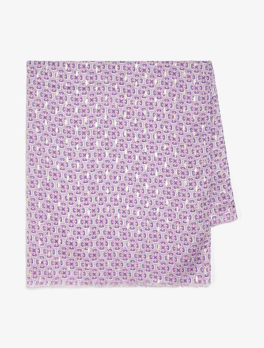 Foulard imprimé mosaïque irisé - Violet - 2