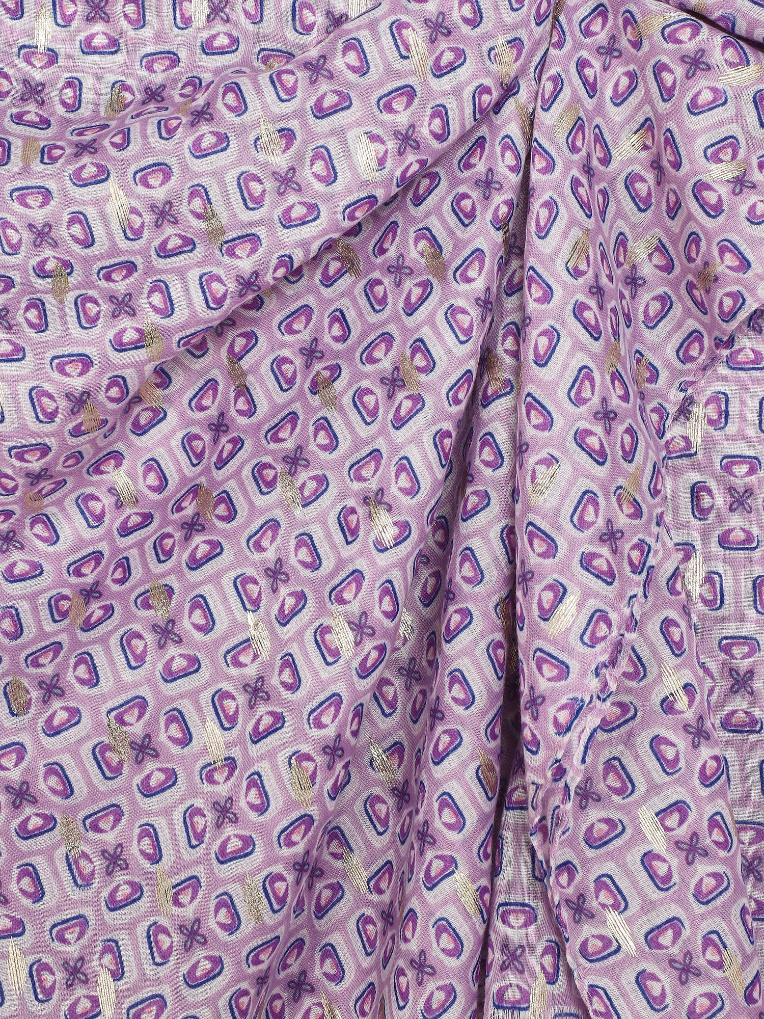 Foulard imprimé mosaïque irisé - Violet - 3