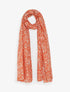 Foulard à petites fleurs irisées - Orange - 1