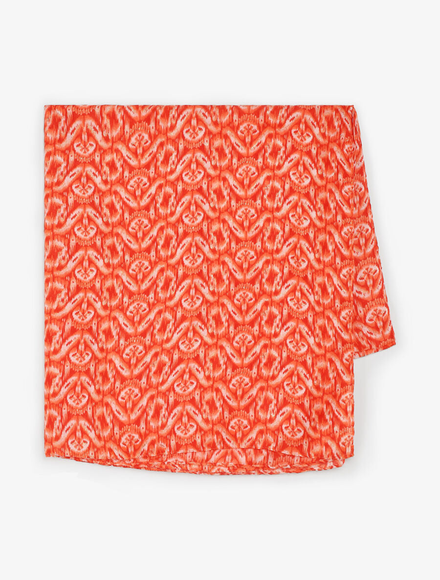 Foulard irisé imprimé psychédélique - Orange - 2