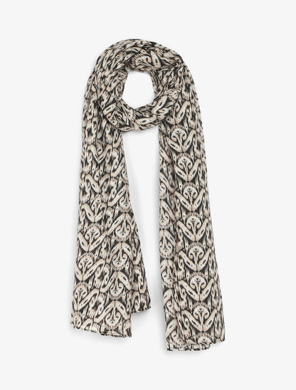 Foulard irisé imprimé psychédélique - Noir - 4