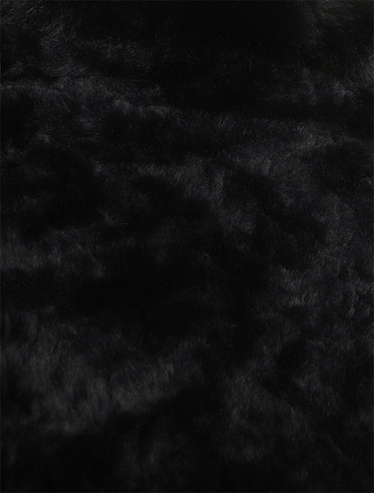 Poncho uni à motif zigzag - Noir - 3