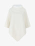 Poncho uni à motif quadrillé - Blanc - 1