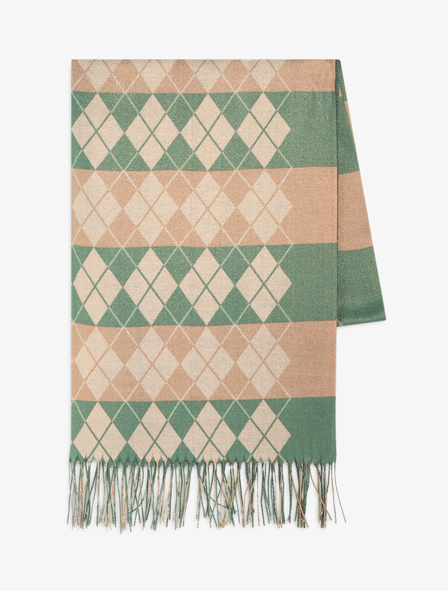 Foulard à imprimé losanges - Vert - 2