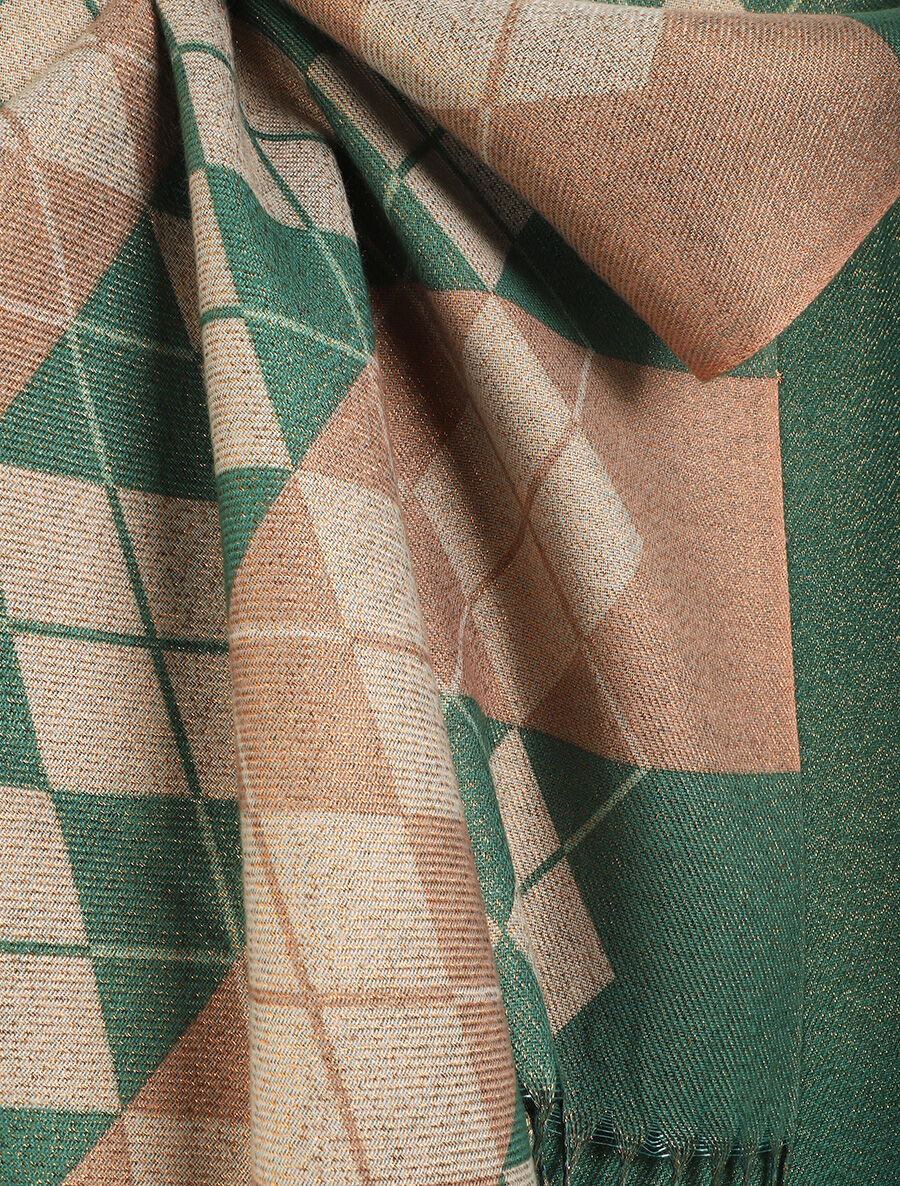 Foulard à imprimé losanges - Vert - 3