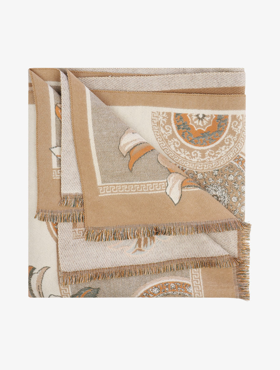 Echarpe imprimé graphique - Beige - 2