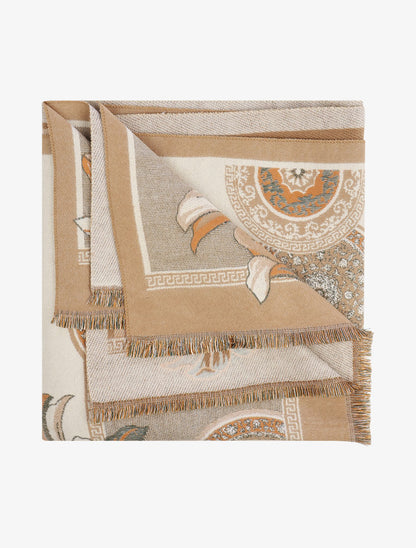 Echarpe imprimé graphique - Beige - 2