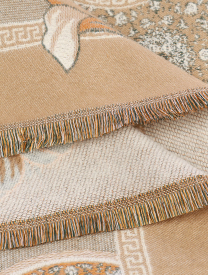 Echarpe imprimé graphique - Beige - 3