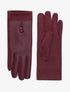 Gants unis bi-matière - Bordeaux - 2