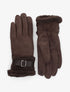 Gants fourrés en suédine - Marron - 1