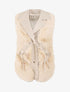 Veste bi-matière boutonnée - Beige - 1