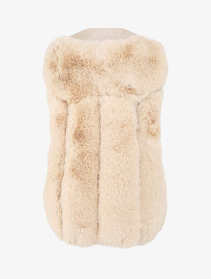 Veste bi-matière boutonnée - Beige - 2