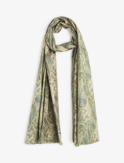 Foulard à imprimé vagues - Vert - 4