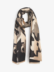 Foulard épais imprimé étoiles graphiques - Noir - 4