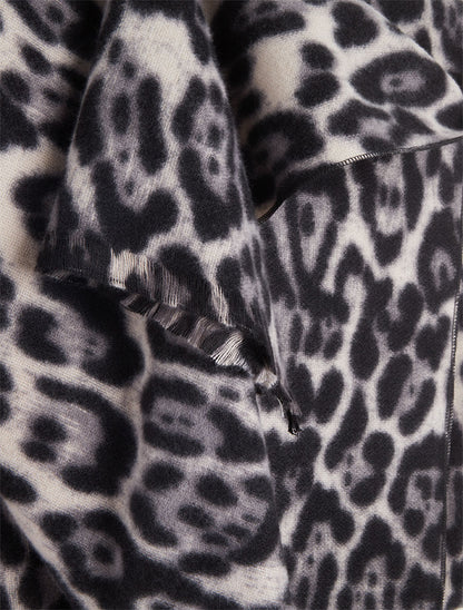 Echarpe moucheté léopard - Gris - 3