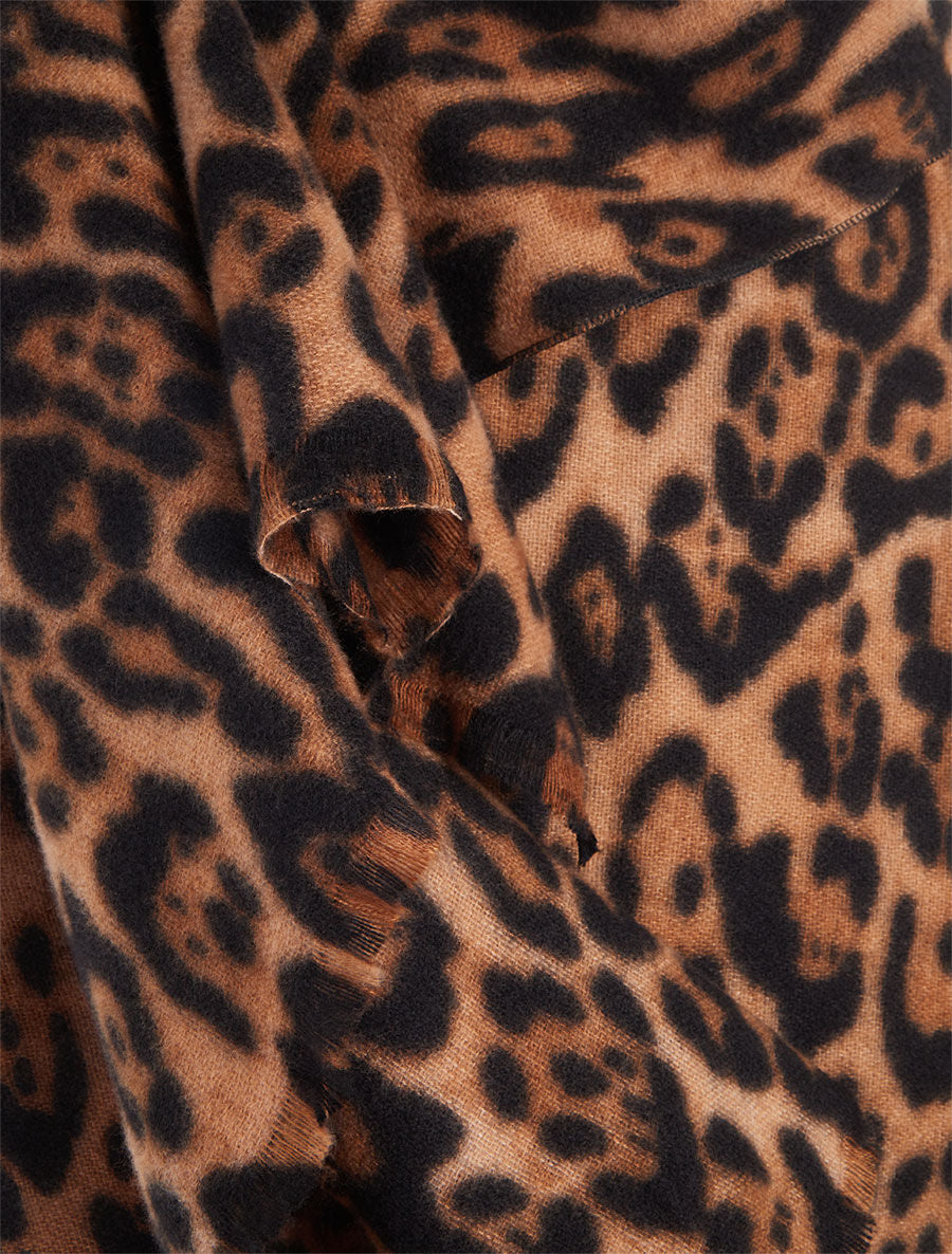 Echarpe moucheté léopard - Camel - 3