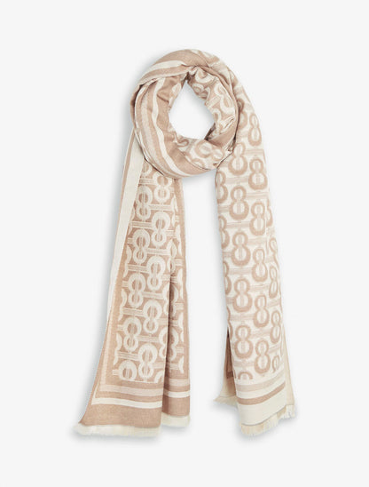 Echarpe imprimé infini stylisé - Taupe - 4
