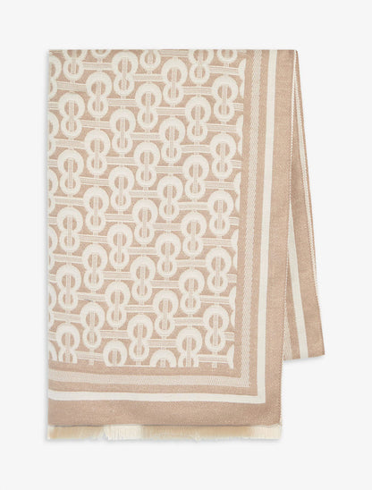 Echarpe imprimé infini stylisé - Taupe - 2