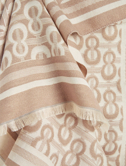 Echarpe imprimé infini stylisé - Taupe - 3