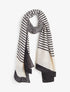 Foulard imprimé rayures stylisées - Écru - 4