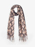 Foulard irisé imprimé losanges stylisés - Noir - 4