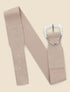 Ceinture à boucle nacrée - Beige - 1
