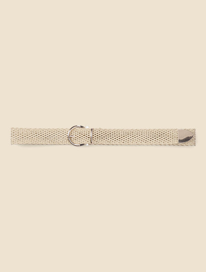 Ceinture tressée à boucle métallique - Beige - 2
